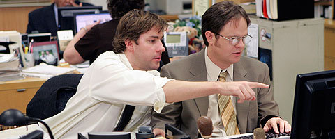 Jim Helping Dwight