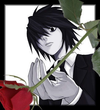  L（デスノート） with Red Rose