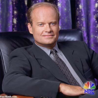 When Frasier travels on a bus, what does he slip on?