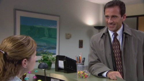  What exciting news is Michael giving Pam?