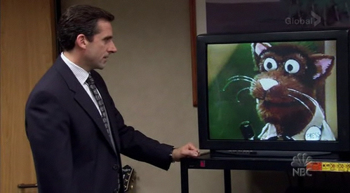  What was the name of the childrens TV ipakita that a young Michael Scott appeared on (in the episode "Take Your Daughter to Work Day")?