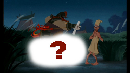  In the film 'Mulan,' what is Mushu riding atop when he delivers an "important message" to Chi Fu?