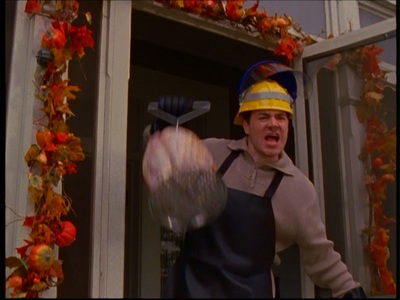 In season 3, which of the following items is NOT something mentioned as being deep-fried by Jackson on Thanksgiving?