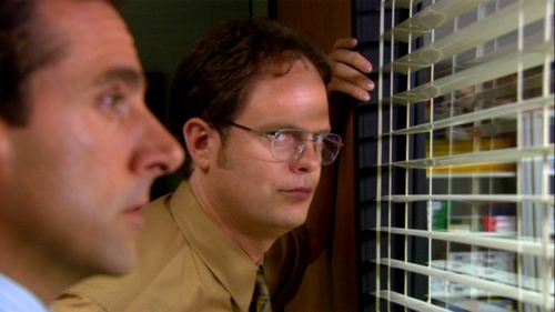  PICTURE THIS: Why is Dwight looking at the camera like that?