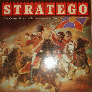  In the game of "Stratego," in which manner are the pieces NOT allowed to move?