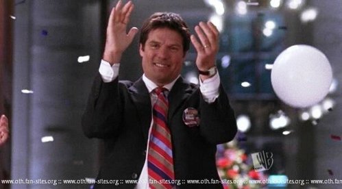 What song was playing when Dan won Mayoral Race for Tree Hill? 
