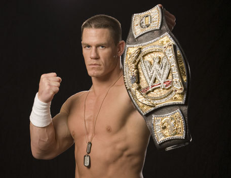 As of June '08 how many times has John Cena held the 美国职业摔跤 Championship Title?