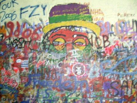 True or False: The famous "Lennon Wall" can be found in Paris.