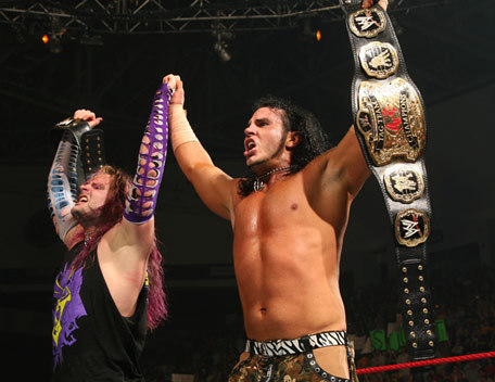 As of June '08, how many times has Jeff Hardy held the WWF/E Tag Team Championship?