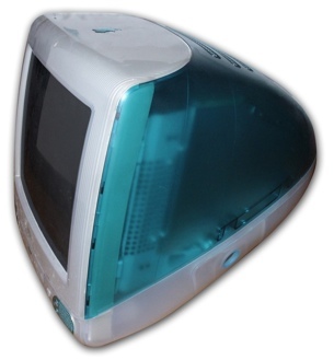  What distinctive color did the original سیب, ایپل iMac sport?