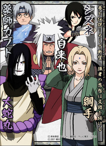  In their battle the legendary sannin summoned 3 animals, Which are their names?