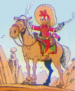  NAME THE SIDEKICK: This gun-toting rooster likes to fight crime alongside his good friend Donald Duck.