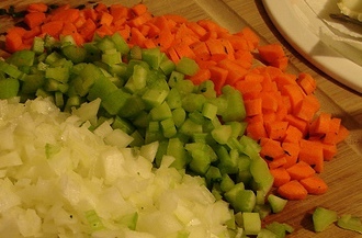  What is the traditional ratio for a mirepoix?
