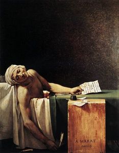  'The Death of Marat' da Jacques-Louis David is one of the most famous immagini of what historical event?