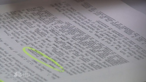 Whose hand do we see using a highlighter in the opening credits? (Hint, answer revealed in Season Two DVD Commentary)