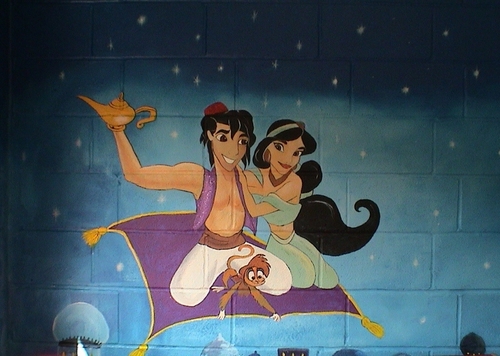  Aladdin và cây đèn thần Mural