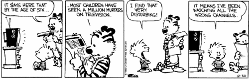  Calvin on Violent televisión