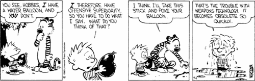 Calvin on Weapons Technology