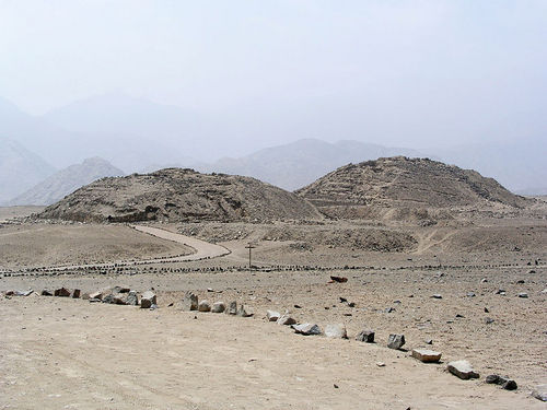 Caral pyramids in Perú