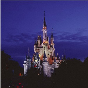  Cinderella istana, castle at night