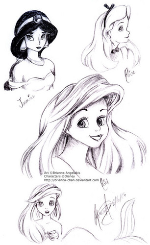  डिज़्नी Princesses Drawing