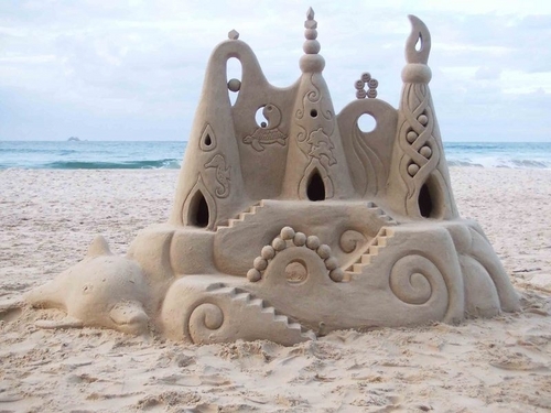 Dolphin sand castle