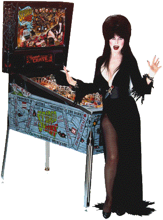 Elvira's pinball machine