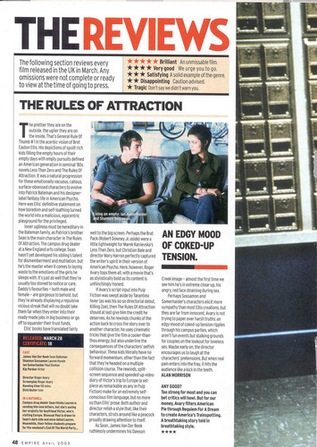  Empire Magazine articulo Apr 03