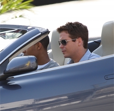  Kevin Connolly and Bow Wow on the Set of Entourage