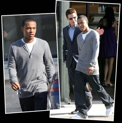  Kevin Connolly and Bow Wow take a walk - April 29, 2008