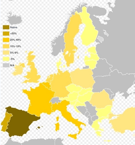  Knowledge of Spanish in the EU