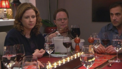  Pam in avondeten, diner Party