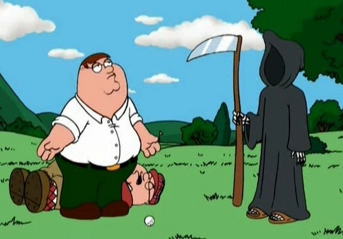  Peter and Death golfing