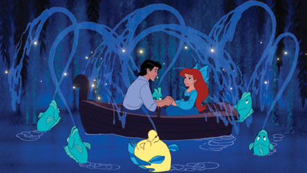  Walt Disney Production Cels - Princess Ariel, فلاؤنڈر, موآ & Prince Eric
