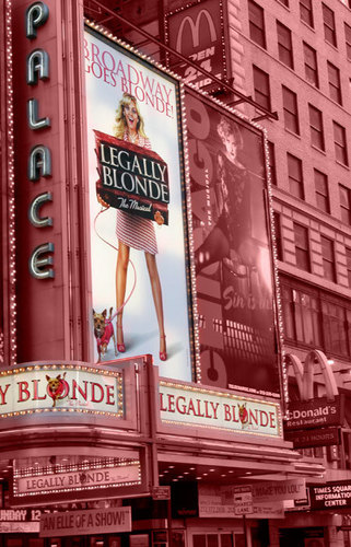  legally blonde in the big red apple.