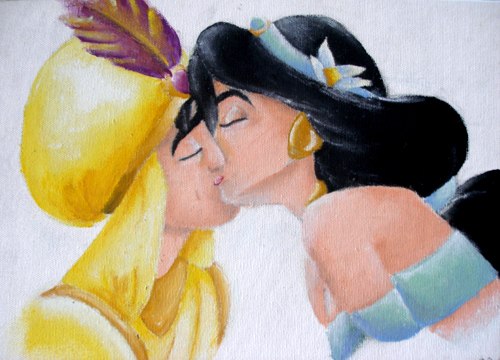  Aladdin and جیسمین, یاسمین kissing