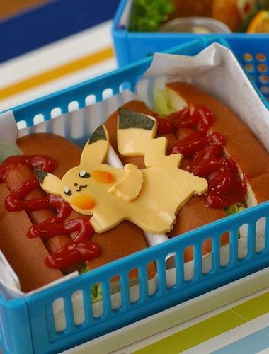  Pikachu hotdog bento