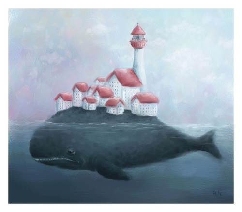  鯨, クジラ and a Town