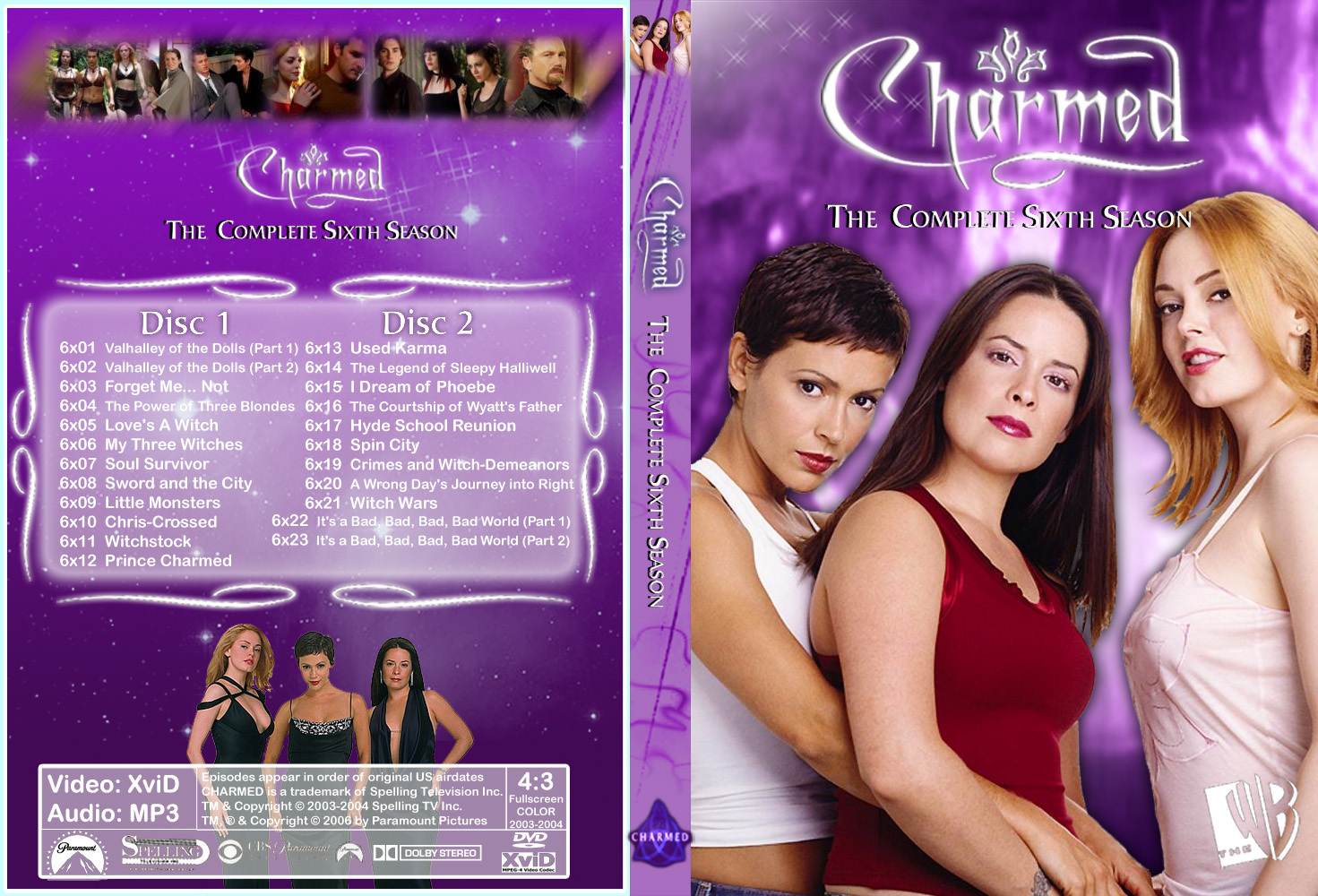 Chramed Season 6 Dvd Cover Made By Chibiboi - Charmed Photo (1410667 ...