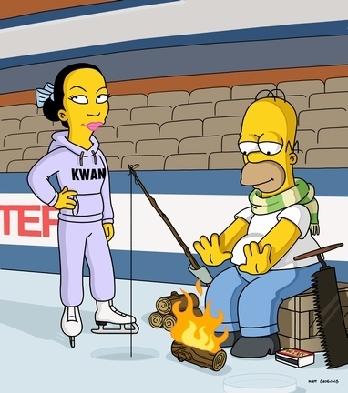 Michelle Kwan and Simpsons
