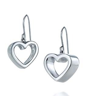  Geometric jantung earrings