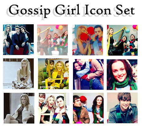  Gossip Girl 图标 collage
