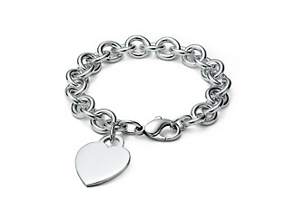  心 tag charm bracelet
