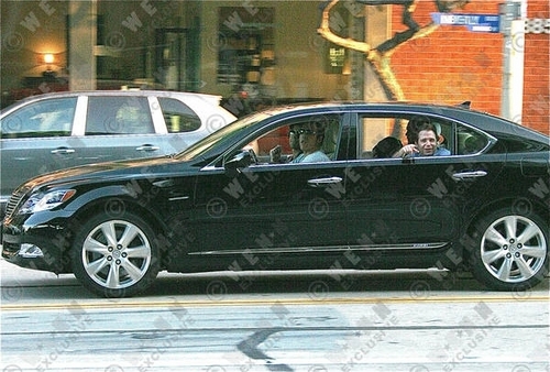  The cast of Entourage Goof Around in Car while Filming June 18, 2008