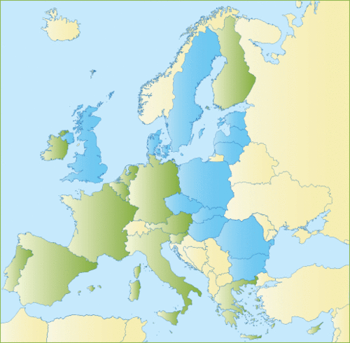 Updated euro currency map