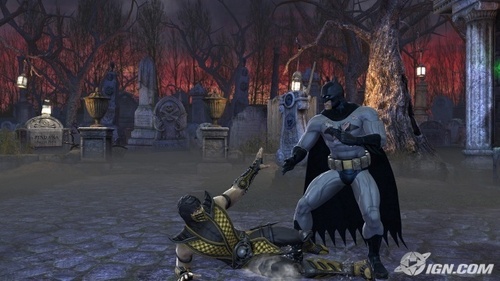 Batman beating scorpion