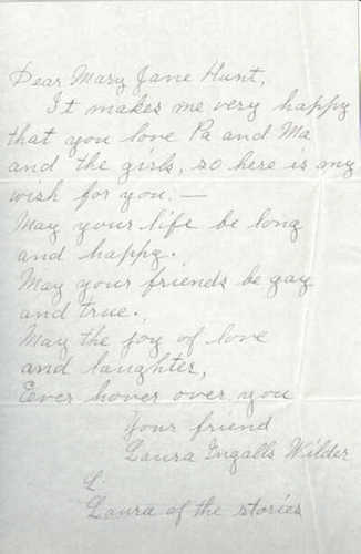 Handwritten Letter by Laura 