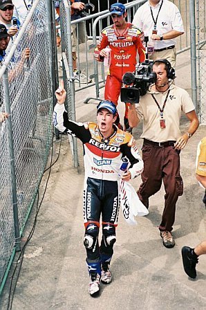  Nicky after winning at Laguna Seca in 2006