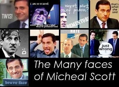  The faces of Micheal Scott