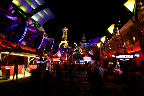 Magic Kingdom-Tomorrowland at night